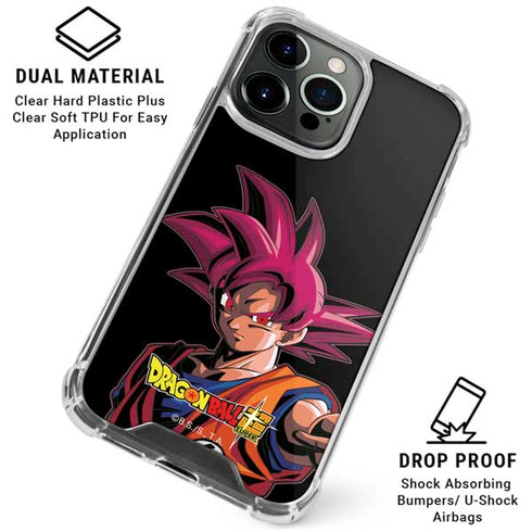 Dragon Ball Super Goku Portrait Super Sayan 4 iPhone 15 Pro Clear Case